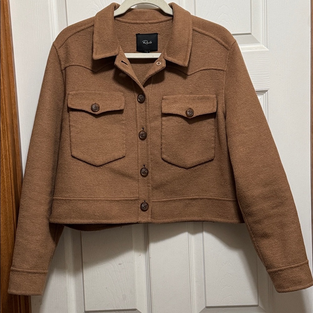 Trendy Tan Button-Up Jacket Rails - Picture 2 of 6